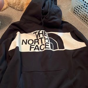 North face black and white hoodie